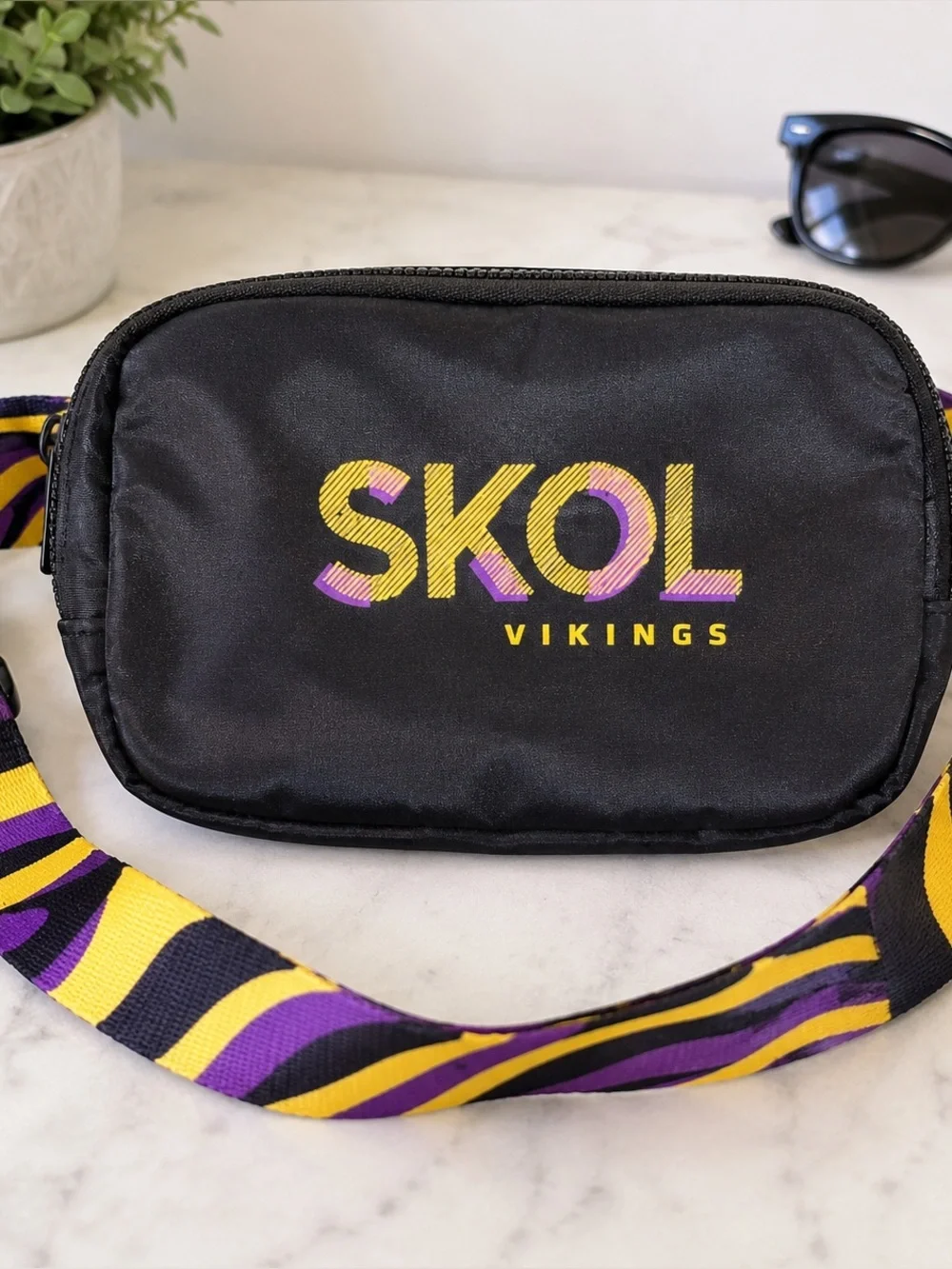 SKOL Vikings Fanny Pack Belt Bag Purple Yellow NFL (2 Available)